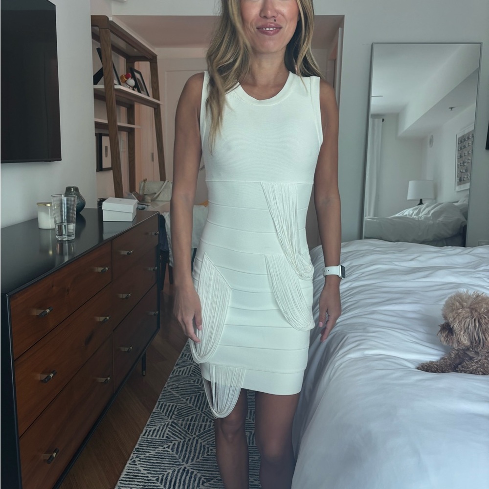 Herve leger dress in white size S